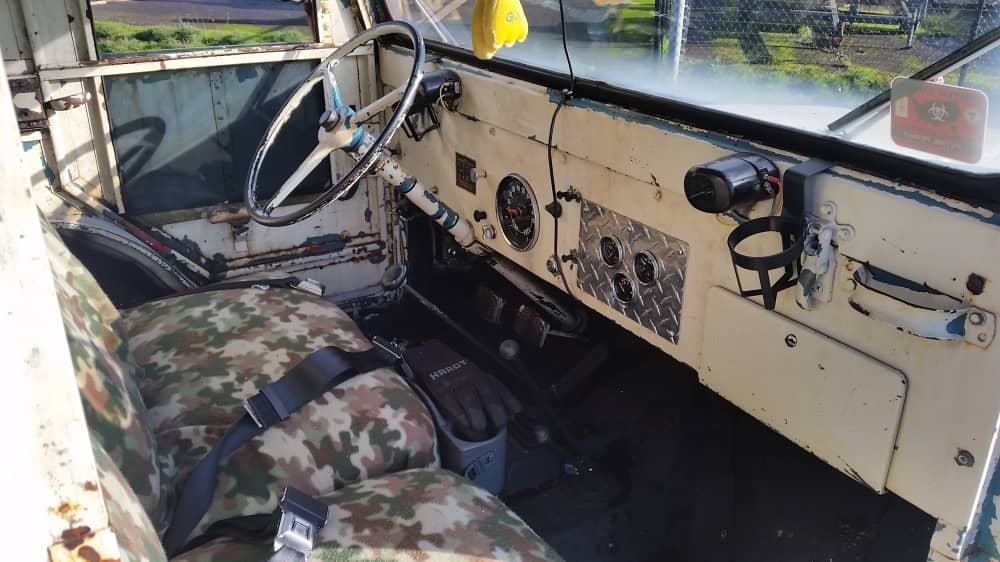 1957 Jeep CJ5 BootTray - holds work and winter boots